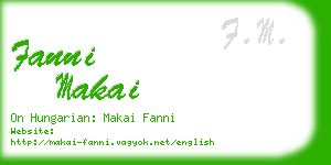 fanni makai business card